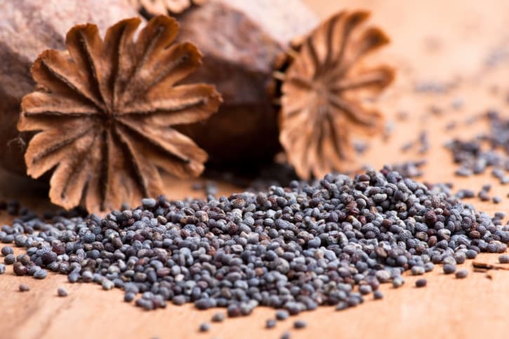 Guarnición de papines con semillas de amapola