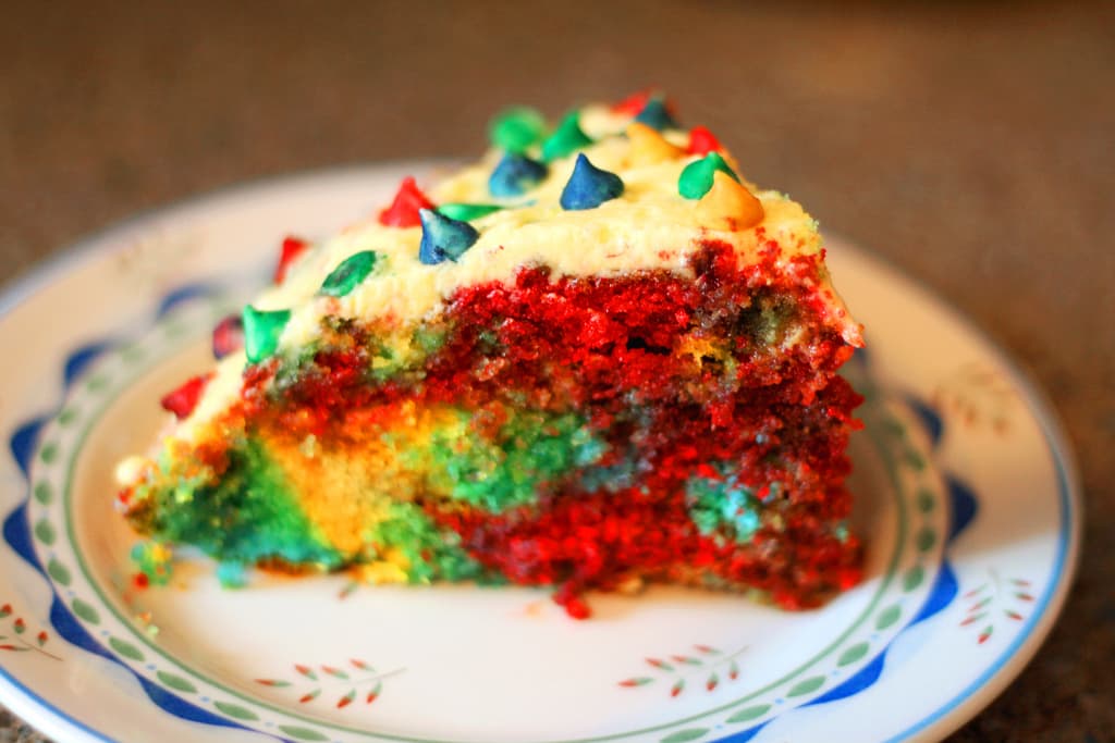 Cómo preparar una torta arcoiris