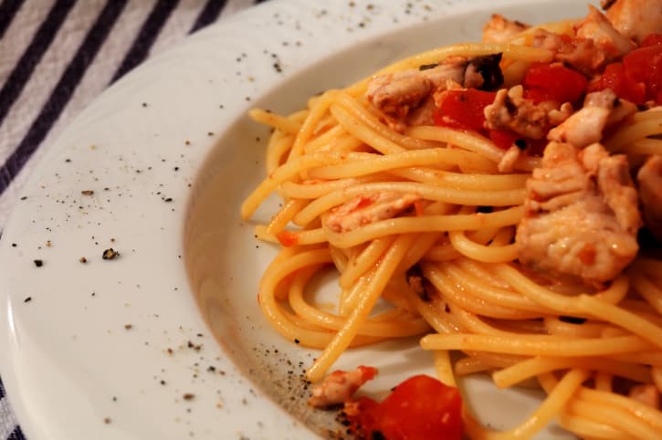 Receta de espaguetis con atún