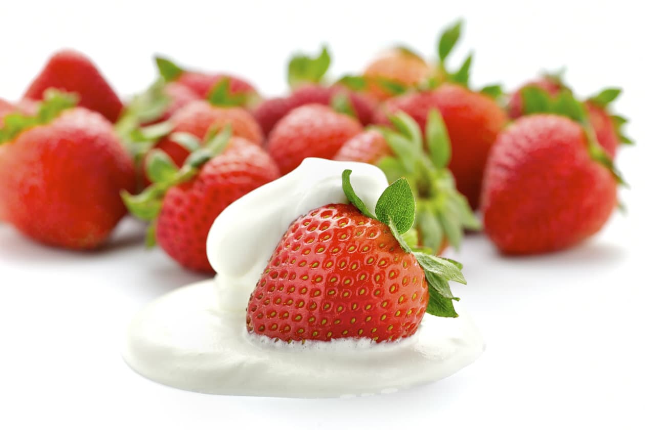 Fresas con crema