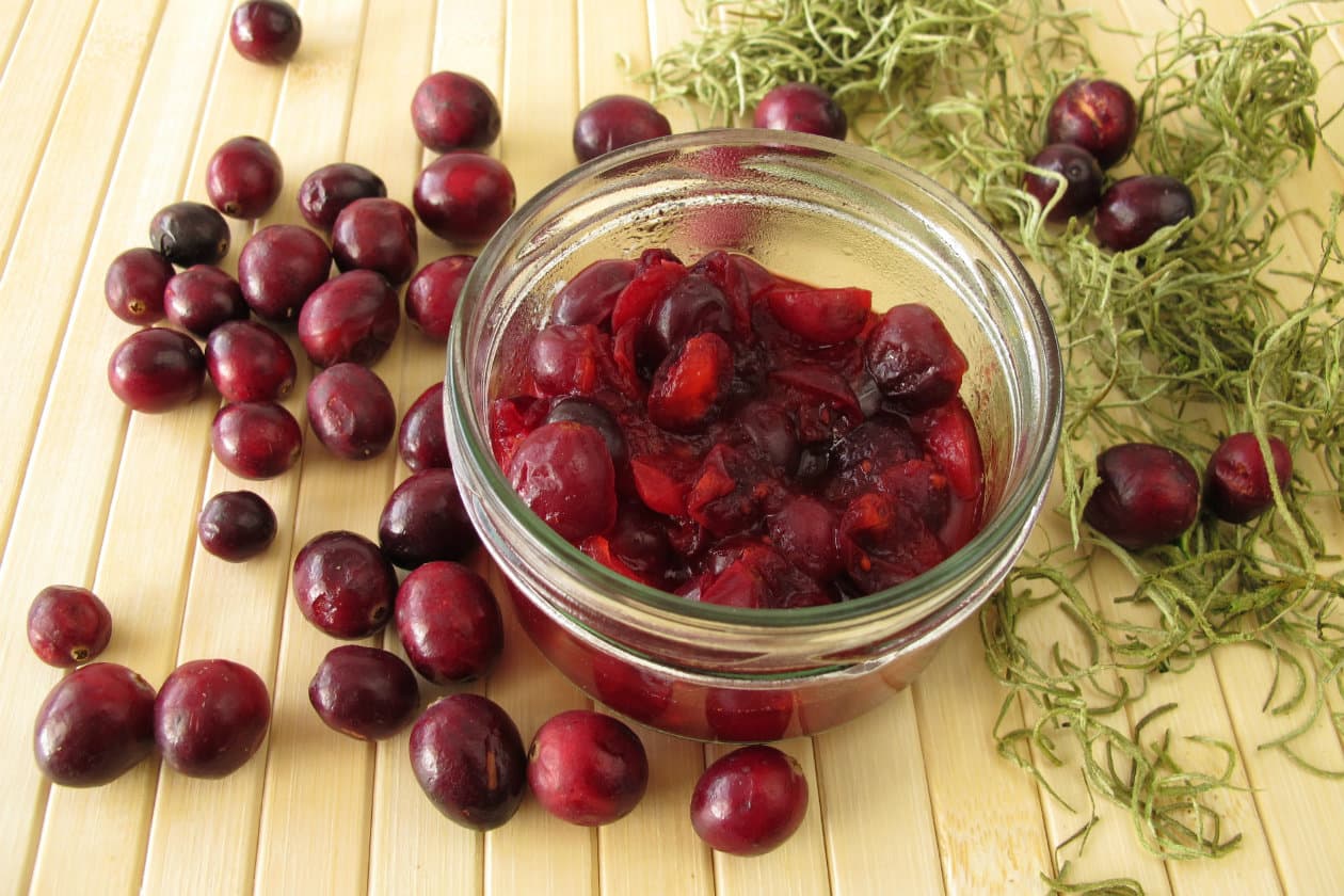 Salsa de arándanos rojos