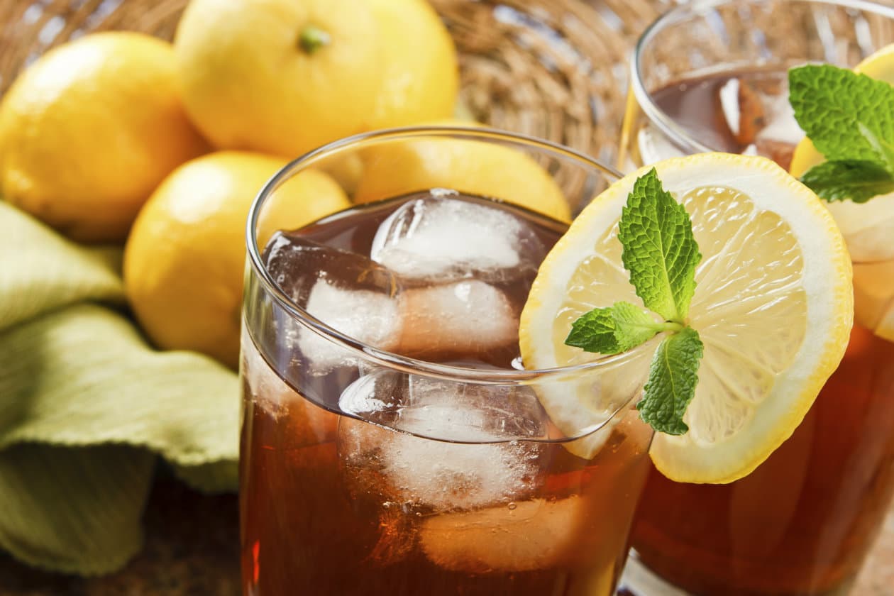 Té helado de jengibre 