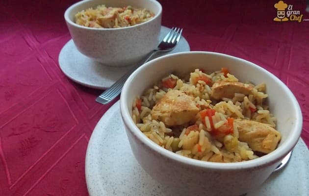 Deliciosas cazuelas de arroz con pollo