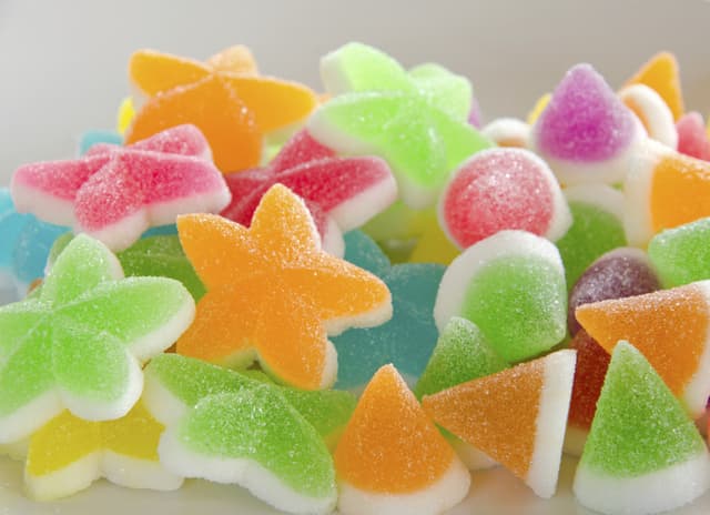Coloridas gomitas dulces