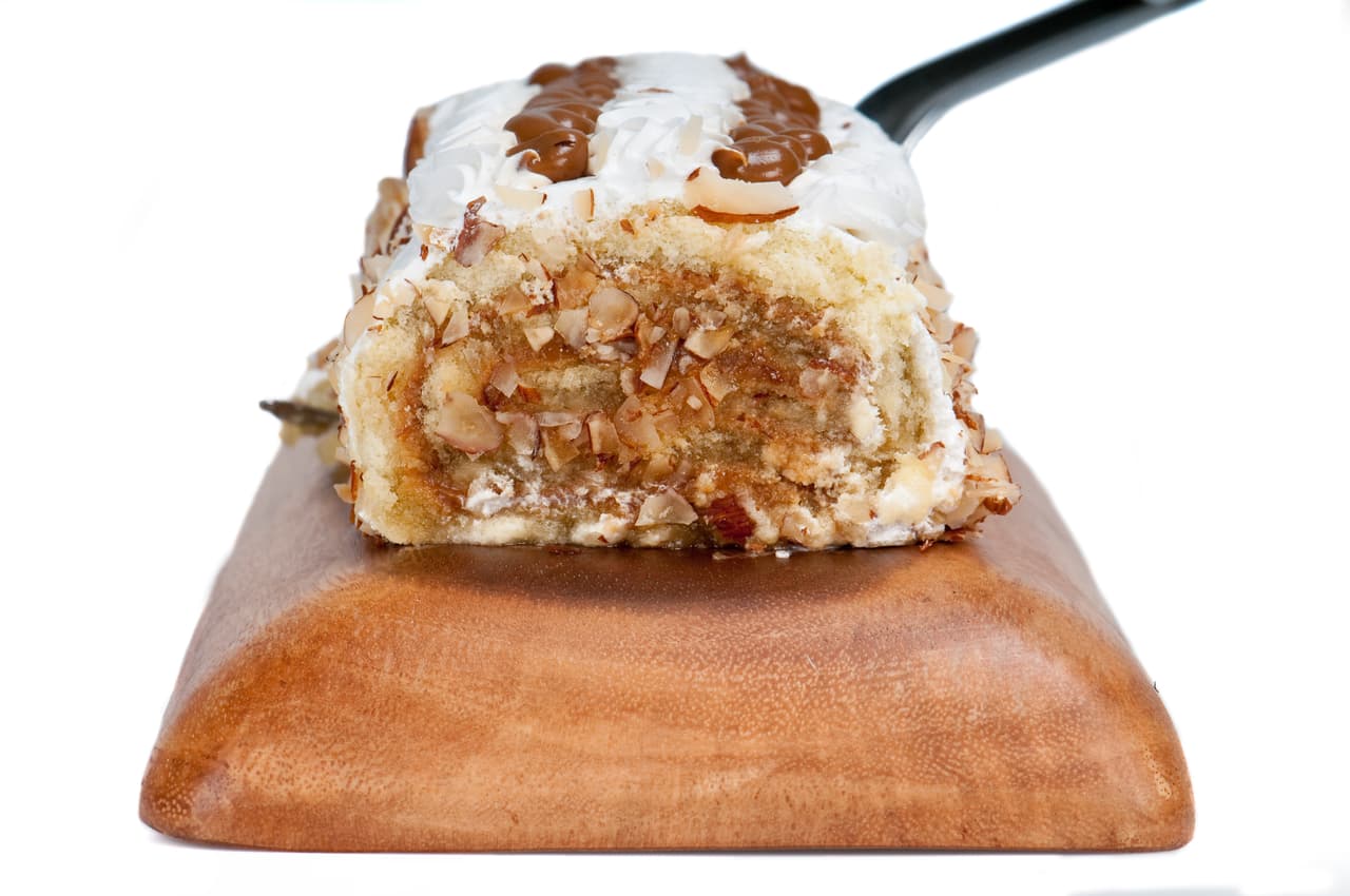 Exquisito pionono de dulce de leche