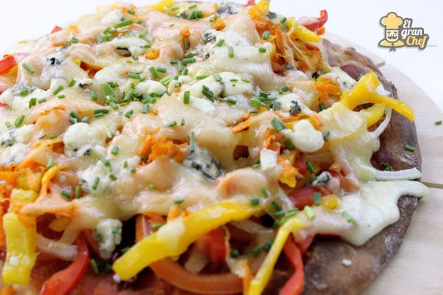Receta de pizza vegetariana