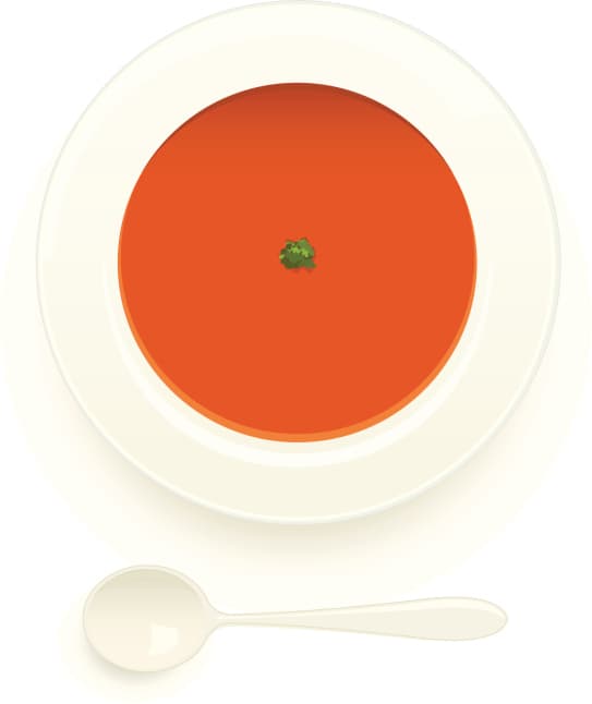 Sopa de tomate y ajo asado