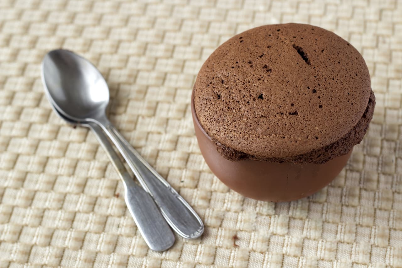 Maravilloso soufflé de café y praliné