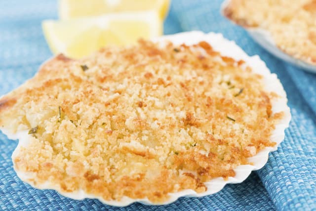 Vieiras gratinadas
