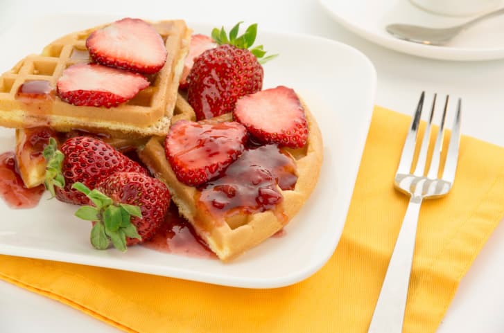 Waffles con Fruta, enviados por Rocio