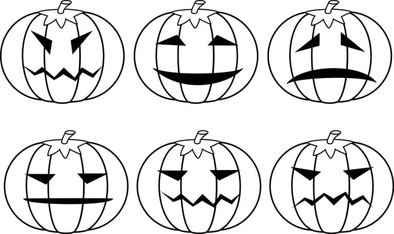 Dibujos de calabazas para colorear