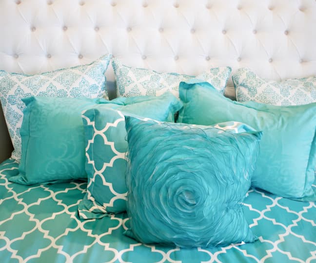 Usando el color azul para decorar