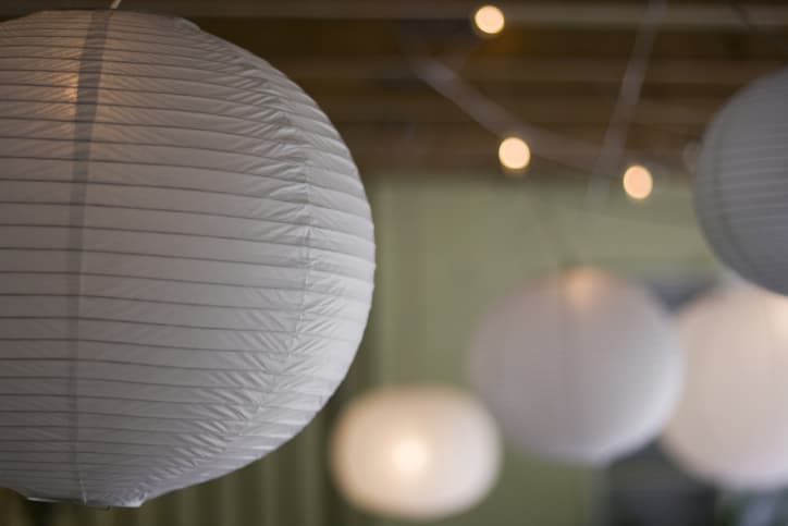 Lámparas chinas de papel 