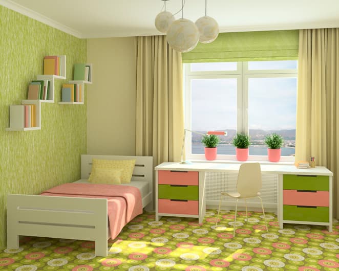 Decora las habitaciones con bloques de color