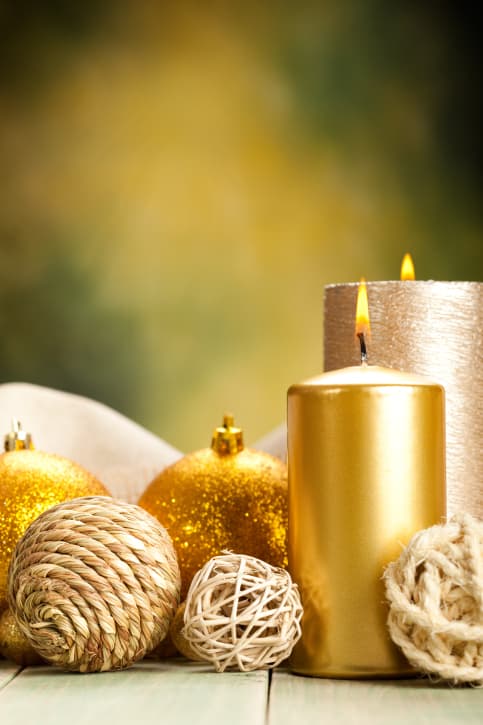 Velas decorativas para Navidad