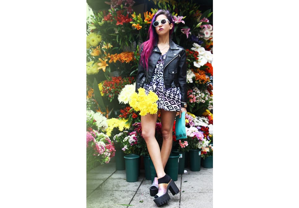 El look de Nati Saal: Flower power