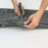 Original bolso hecho con un jean