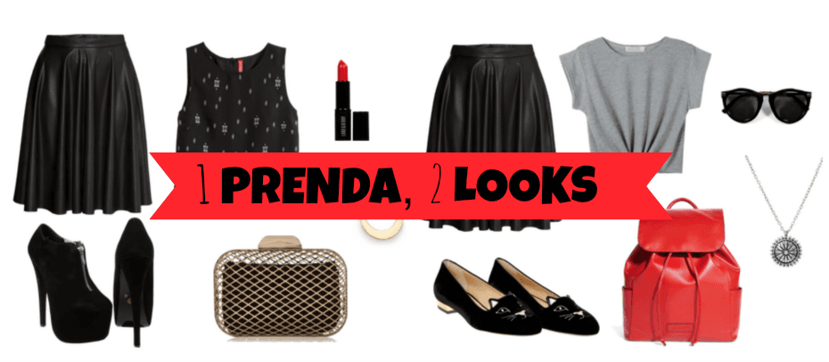 1 prenda, 2 looks: Faldas de cuero