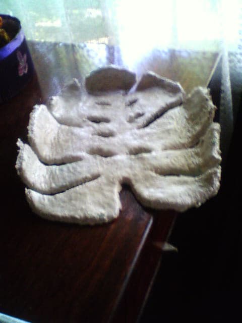 Centro de mesa de papel mache, enviado por Ruth