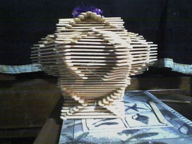 Casita con palitos de helado, enviada por Meli