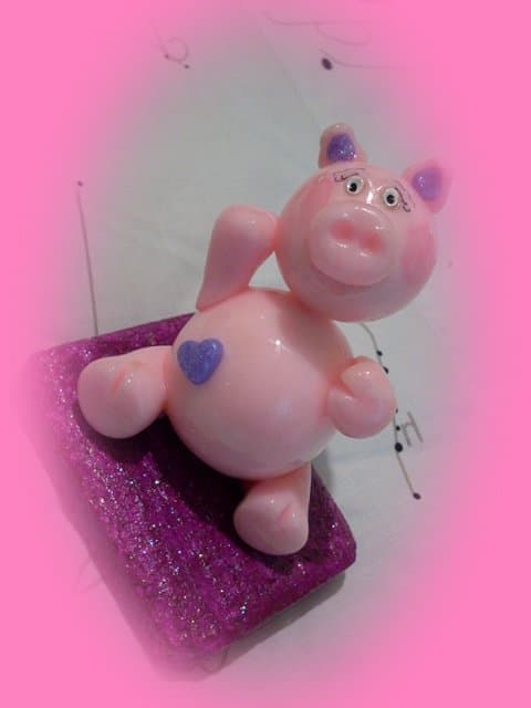 Cerdita de porcelana fría, enviada por Jésica