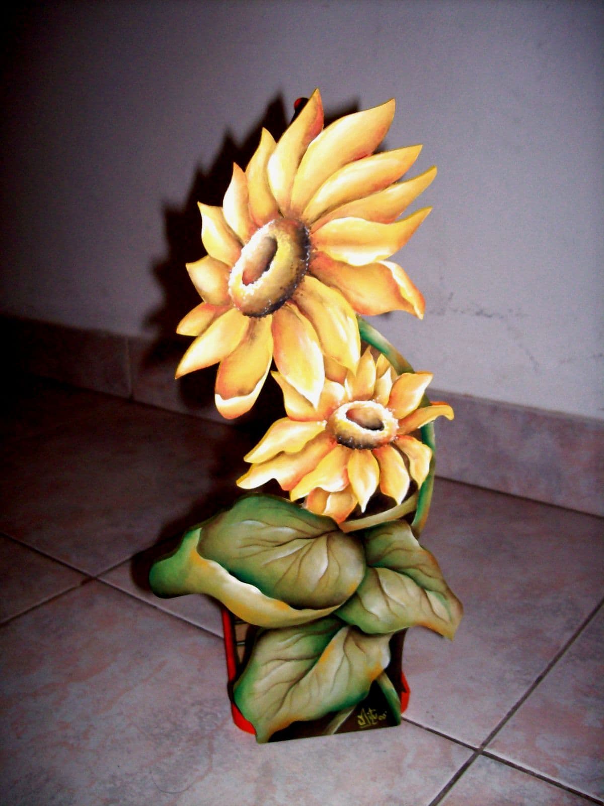 Portaservilletas con girasoles, enviado por Mirta