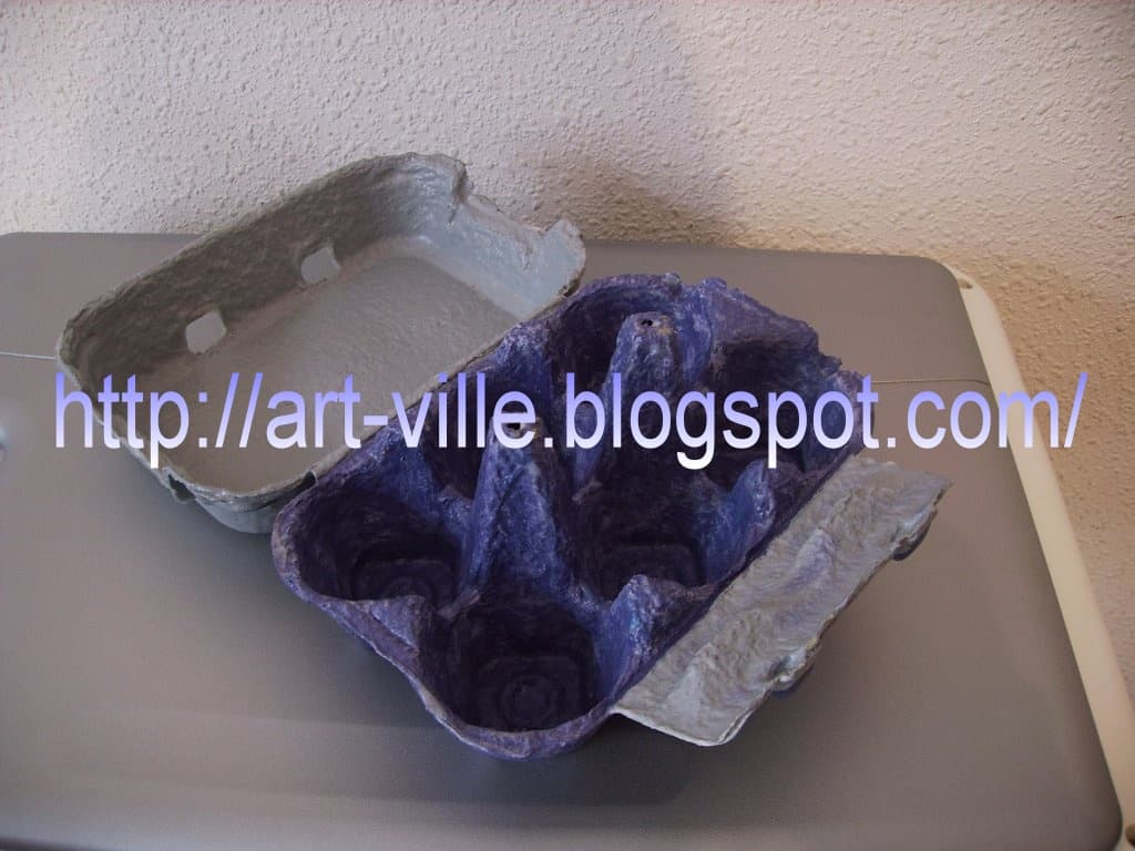 Organizadores hechos con cajas de huevos, por Sylwia