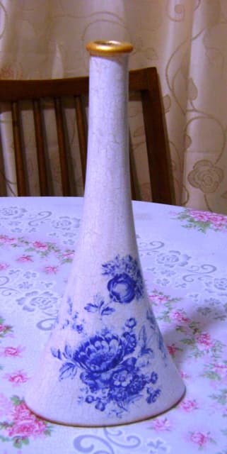 Botellas decoupage craqueladas, enviadas por Norma