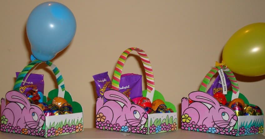 Canastas de Conejo de Pascuas, enviadas por Graciela