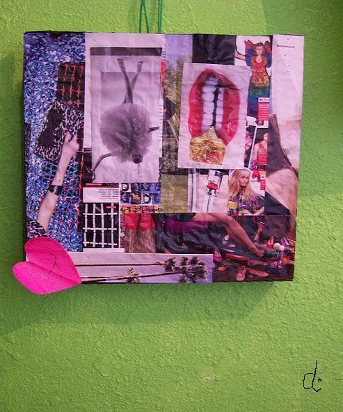 Cuadro con caja de pizza, enviado por Claudia