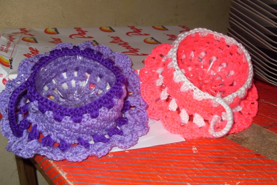 Joyeros en crochet, enviados por Morena