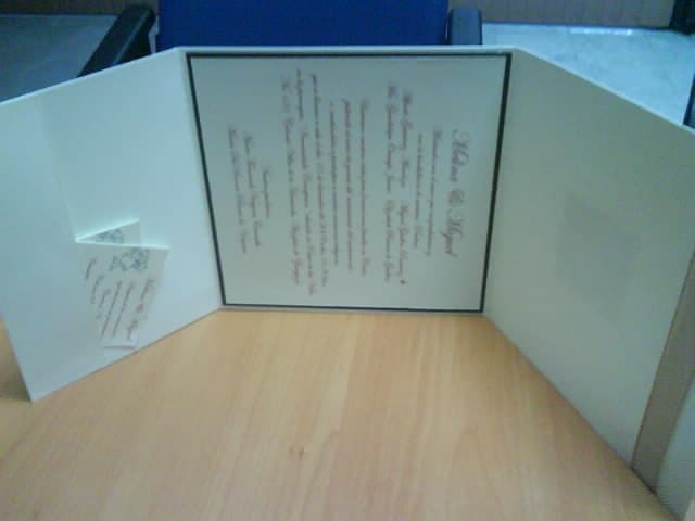 Invitaciones de boda, enviadas por Melina