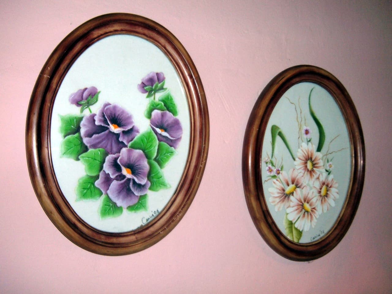 Pintura en tela: cuadros con flores, enviados por Carina