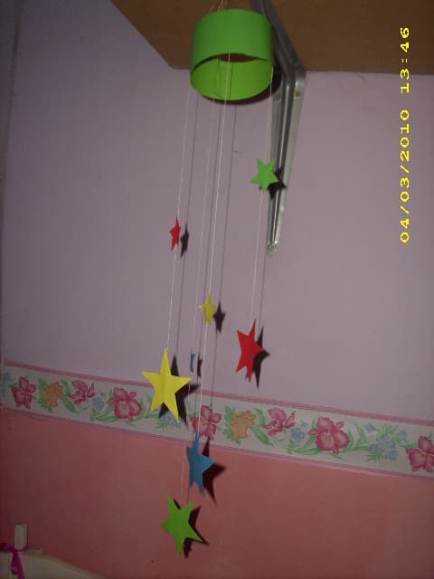 Colgante multicolor de estrella, enviado por Erika 