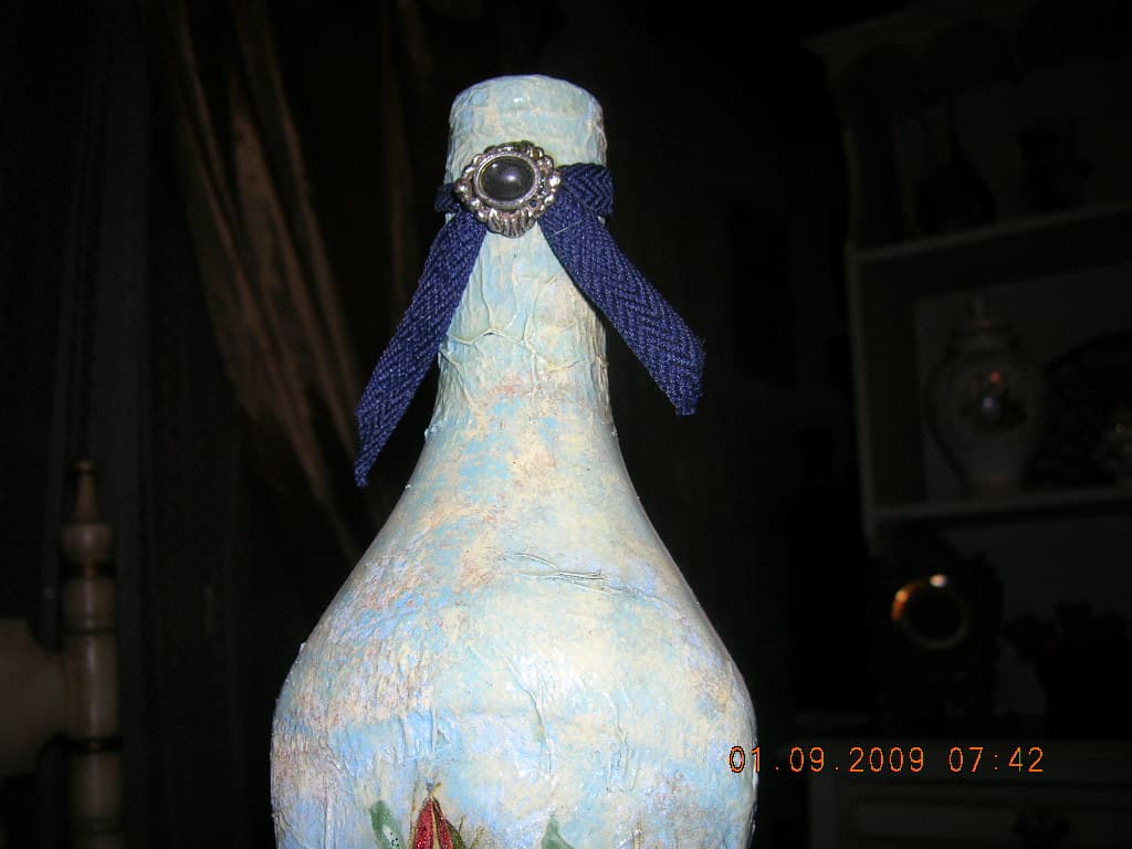 Botellas pintadas, enviadas por Adriana