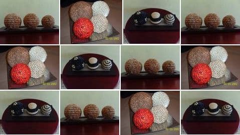 Esferas de adorno, enviadas por Eleonora