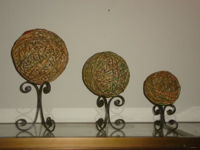 Esferas de cabuya, enviadas por Alba