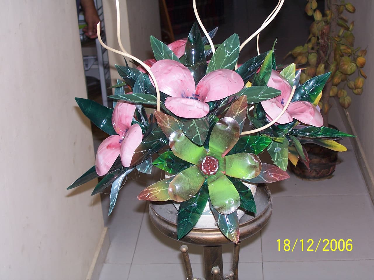 Flores de Plástico, enviadas por Julio