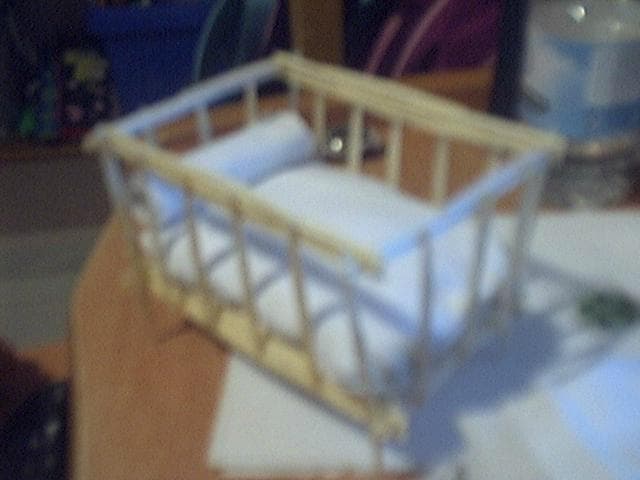 Cuna con palillos, enviada por Cristina
