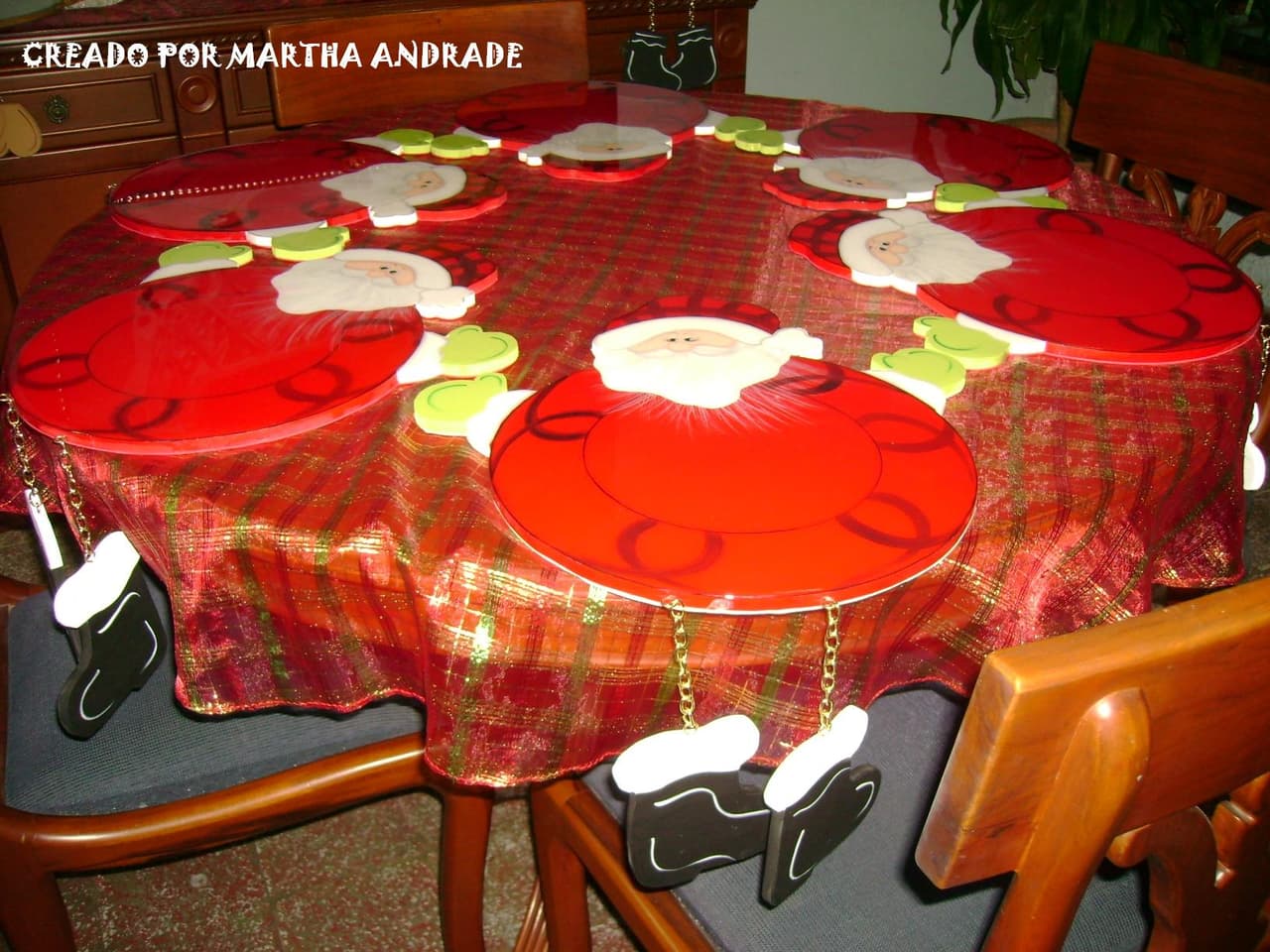 Individuales navideños, enviados por Martha Andrade 