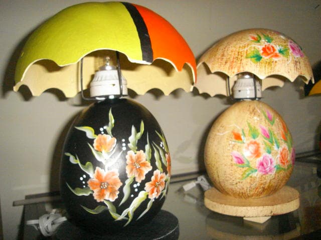 Lámparas en Totumo, enviadas por Alba