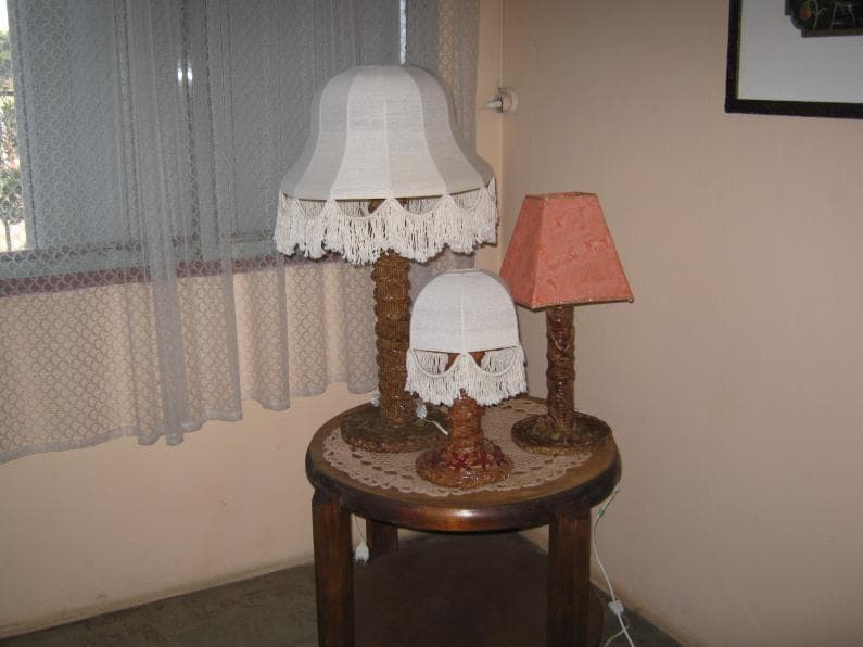 Lamparas en papel de diario, enviadas por Thusnelda