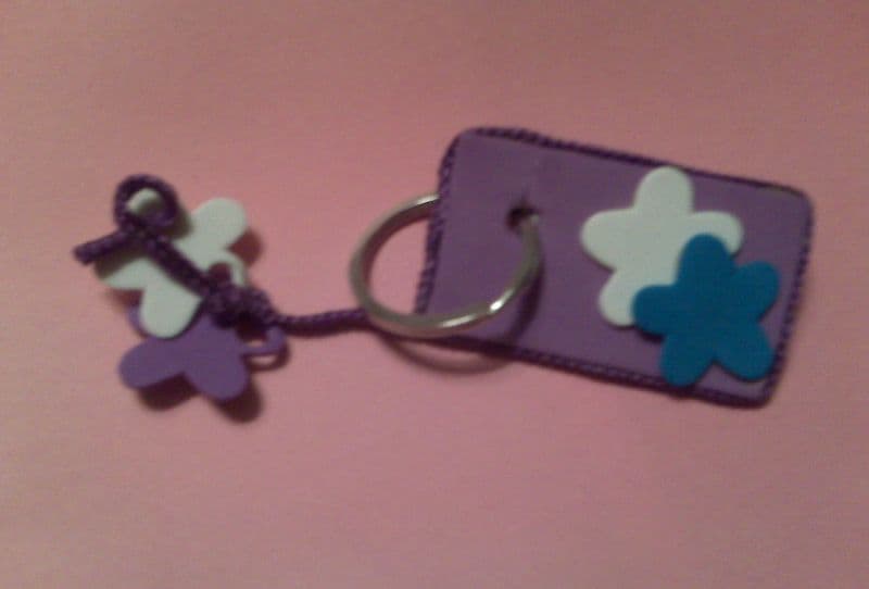 Llavero de foami o goma eva, enviado por Erika