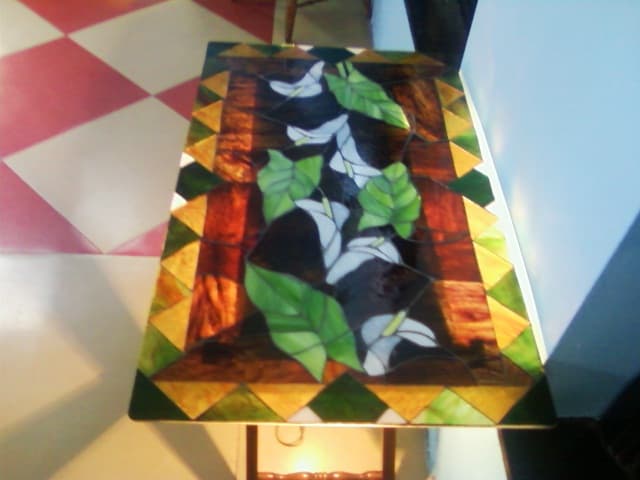 Mosaico con cristales de colores, enviado por Alcora