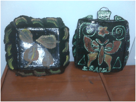 Cuadro hecho en papel mache, enviado por Isabel 