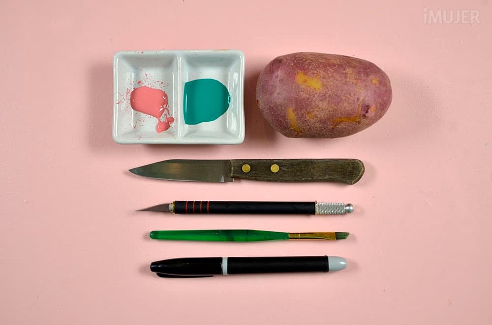 Decora con simples sellos de papa