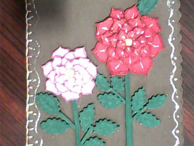 Tarjeta con diseño de flores, enviada por Scarleth