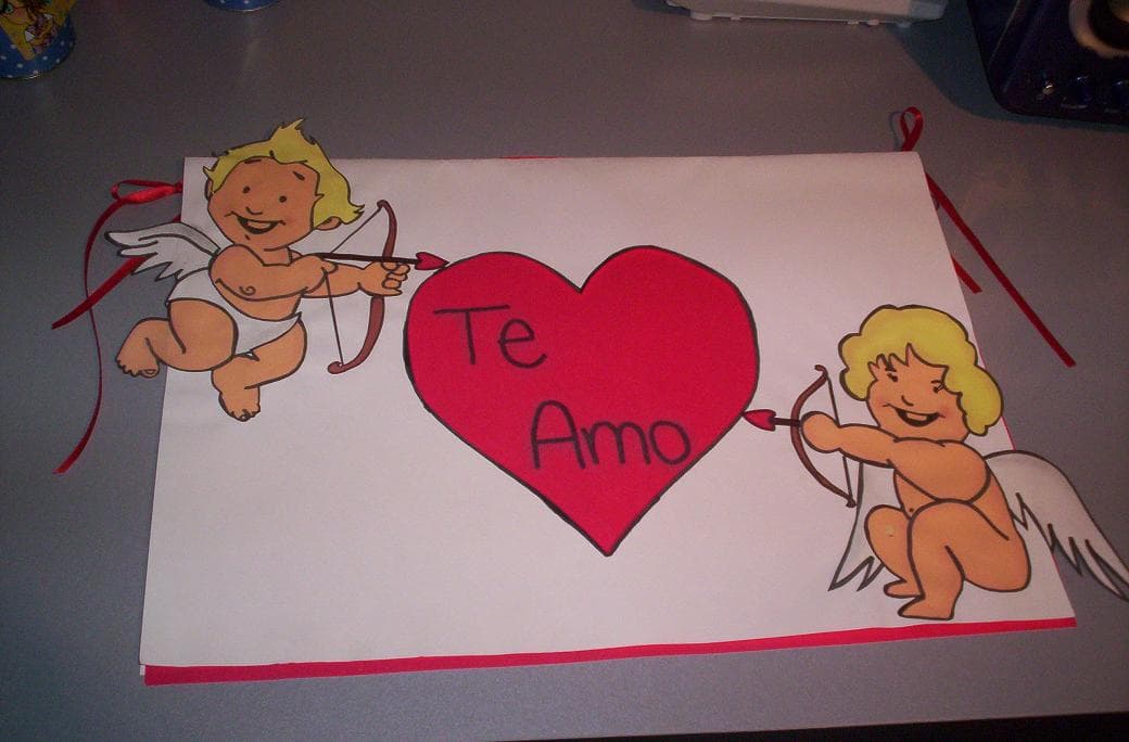 Tarjeta de San Valentín, enviada por Denu