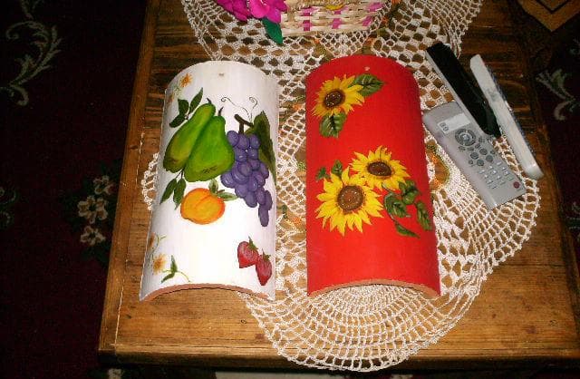 Tejas pintadas a mano, enviadas por Jessica