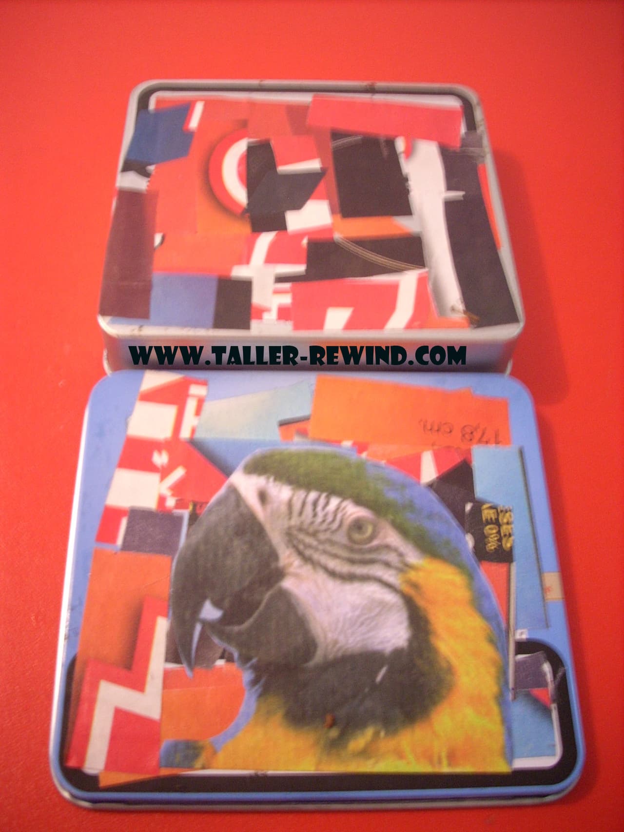 Cajas de tabaco recicladas, enviadas por Taller Rewind